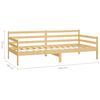 vidaXL Sofá cama con colchón madera de pino maciza 90x200 cm