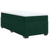 vidaXL Cama box spring con colch&oacute;n terciopelo verde oscuro 90x190 cm