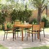 vidaXL Conjunto de Comedor de Jardín 5 pcs Negro Poliratán