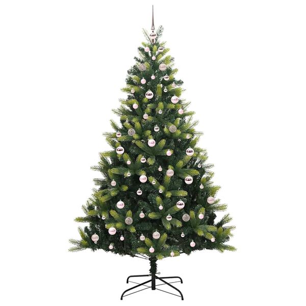 vidaXL &Aacute;rbol de Navidad Artificial Plegable 300 LEDs Verde 210 cm