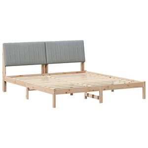 vidaXL Estructura de cama Marr&oacute;n 180 x 200 cm Madera de pino macizo