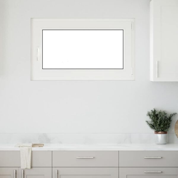 vidaXL Ventana de sótano "RISOR" 100x60 cm oscilobatiente DIN derecha blanca
