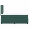 vidaXL Cama box spring con colch&oacute;n terciopelo verde oscuro 120x200 cm