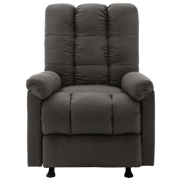 vidaXL Sill&oacute;n reclinable de tela gris oscuro