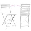 vidaXL Silla de jard&iacute;n plegable 2 pcs 42 x 46 x 82cm Metal