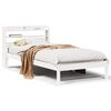 vidaXL Estructura de cama sin colch&oacute;n madera maciza blanca 75x190 cm