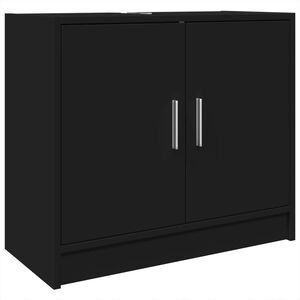vidaXL Armario para lavabo madera de ingenier&iacute;a negro 63x29x55 cm