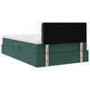 vidaXL Cama con almacenamiento Verde oscuro 120 x 200 cm Terciopelo