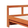 vidaXL Sof&aacute; cama nido con colchones madera maciza marr&oacute;n 90x190 cm