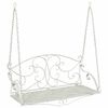 vidaXL Banco Columpio Acero 110 x 52,5 x 47 cm Blanco antiguo