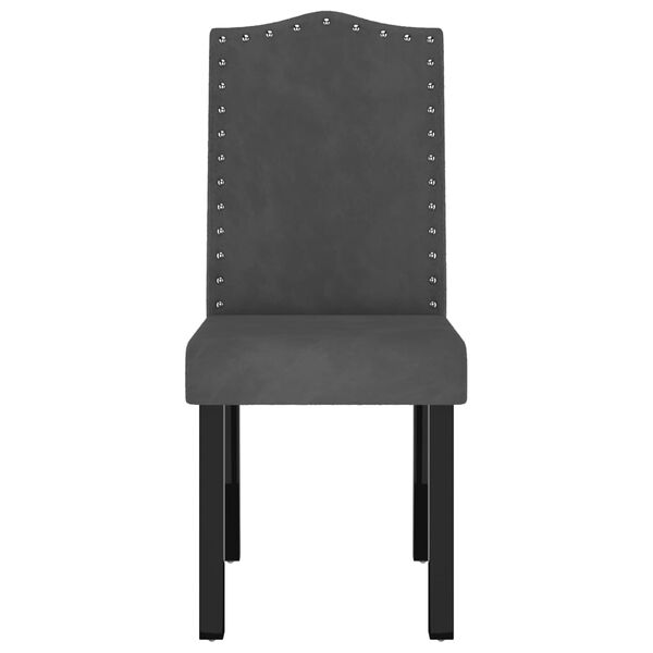 vidaXL Sillas de comedor 6 unidades terciopelo gris oscuro