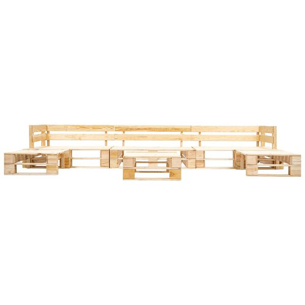vidaXL Juego de muebles de palets de jard&iacute;n 6 piezas madera natural