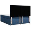 vidaXL Cama box spring con colch&oacute;n tela azul 180x200 cm