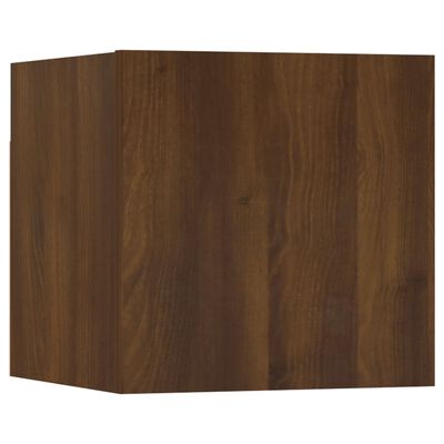 vidaXL Muebles para TV de pared 4 uds roble marrón 30,5x30x30 cm