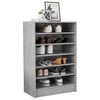 vidaXL Mueble zapatero madera contrachapada gris hormigón 60x35x92 cm