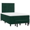 vidaXL Cama box spring con colch&oacute;n terciopelo verde oscuro 120x190 cm