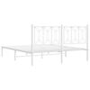 vidaXL Estructura cama sin colch&oacute;n con cabecero metal blanco 160x200cm