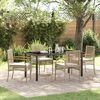 vidaXL Conjunto de Comedor de Jard&iacute;n 5 pcs Beige rat&aacute;n sint&eacute;tico