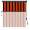 vidaXL Estor enrollable de exterior naranja y marr&oacute;n 140x250 cm