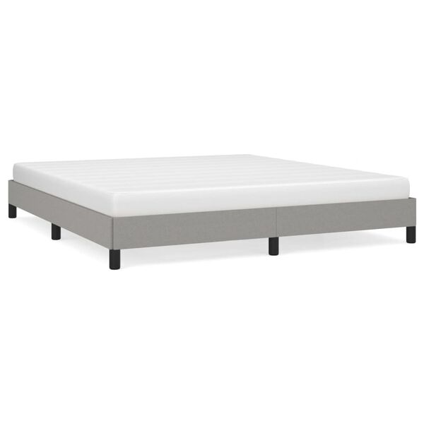 vidaXL Cama sin colchón tela gris claro 180x200 cm
