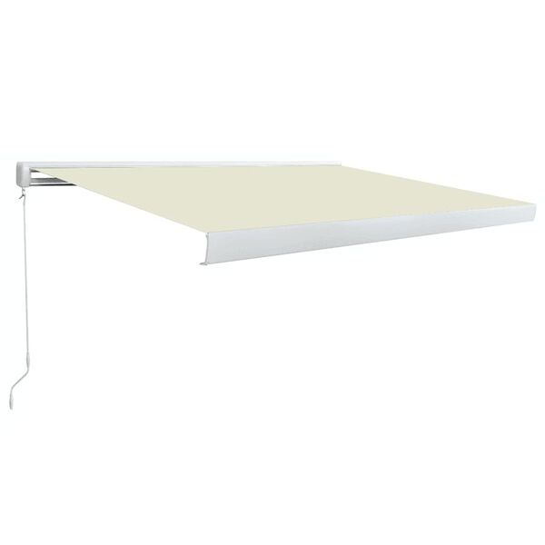vidaXL Toldo de carrete manual color crema 450x300 cm