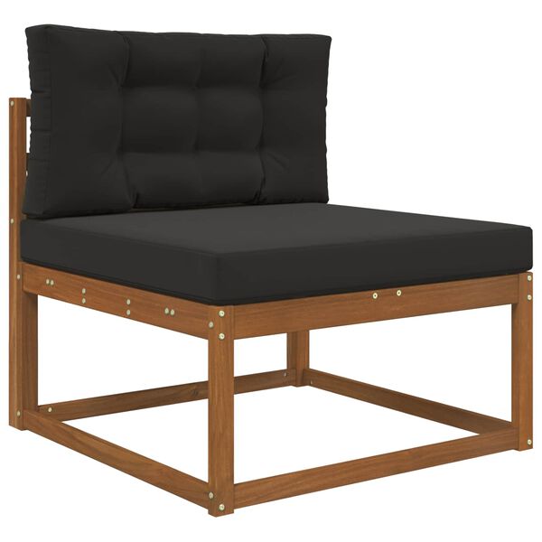 vidaXL Coj&iacute;n para sof&aacute; de exterior 2 pcs Negro Poli&eacute;ster