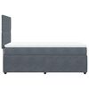 vidaXL Cama box spring con colch&oacute;n terciopelo gris oscuro 100x200 cm
