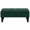 vidaXL Sof&aacute; cama de 2 plazas con taburete terciopelo verde oscuro