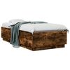 vidaXL Estructura de cama madera de ingenier&iacute;a roble humo 75x190 cm