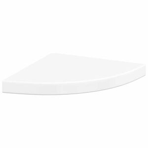 vidaXL Estante flotante de esquina MDF blanco brillo 35x35x3,8 cm