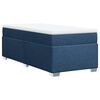 vidaXL Cama box spring con colchón tela azul 100x200 cm
