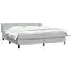 vidaXL Cama box spring con colchones terciopelo gris claro 180x210 cm