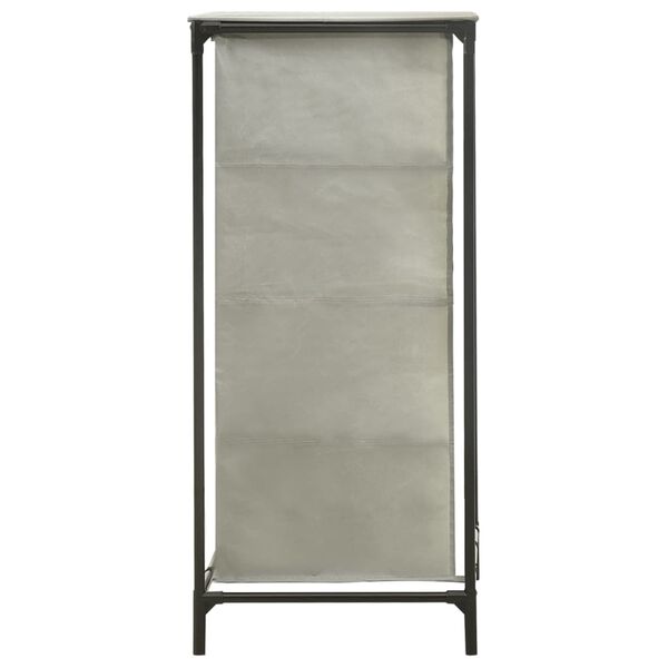vidaXL Zapatero de tela no tejida y acero gris 55x36x76 cm