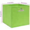 vidaXL Cajas de almacenaje 10 uds tela verde 32x32x32 cm