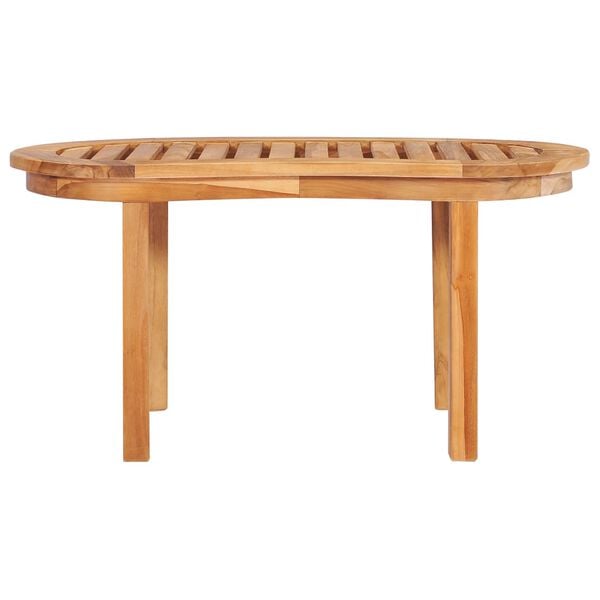 vidaXL Mesa de centro de madera maciza de teca 90x50x45 cm