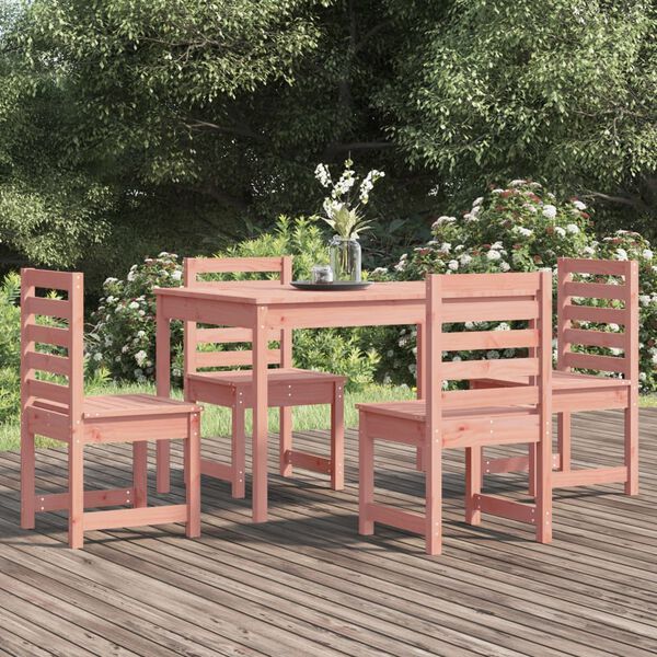 vidaXL Juego de comedor para jardín 5 pzas madera maciza Douglas