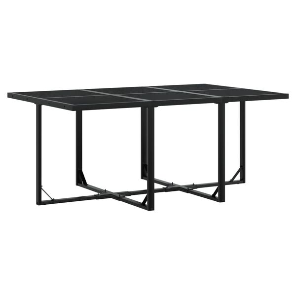 vidaXL Set de comedor de jardín 11 pzas ratán sintético negro