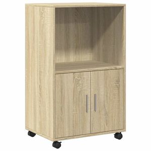 vidaXL Armario con ruedas madera ingenier&iacute;a roble Sonoma 55x40x91 cm