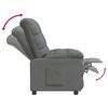 vidaXL Sillón reclinable de tela gris oscuro