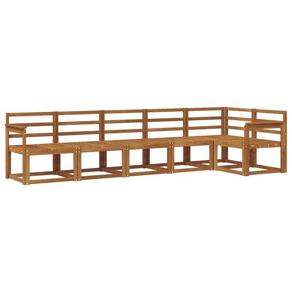 vidaXL Conjunto de sof&aacute;s de exterior 6 pcs Natural