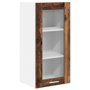 vidaXL Mueble colgante con almacenamiento Madera vieja 40 x 31 x 80 cm