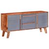 vidaXL Aparador de madera maciza gris 120x30x55 cm
