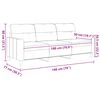vidaXL Sof&aacute; de 3 plazas de tela gris oscuro 180 cm