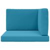 vidaXL Coj&iacute;n para sof&aacute; de exterior 3 pcs Azul Royal Poli&eacute;ster