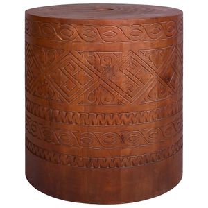 vidaXL Base para sombrilla 21 kg Marr&oacute;n Madera de caoba maciza