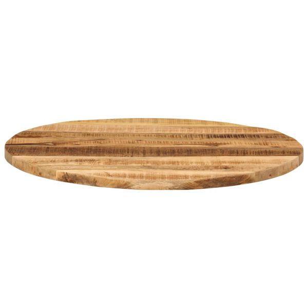 vidaXL Tablero de mesa redondo madera maciza mango rugosa Ø 70x1,5 cm
