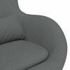 vidaXL Sillón huevo Gris oscuro 63 x 73 x 90 cm tela
