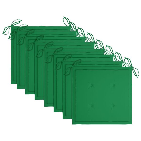 vidaXL Sillas de comedor jard&iacute;n 8 uds madera maciza acacia con cojines