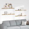 vidaXL Estante de pared con estante 4 pcs Beige 115 x 9 x 3 cm