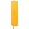 vidaXL Armario taquilla de acero amarillo mostaza 35x46x180 cm